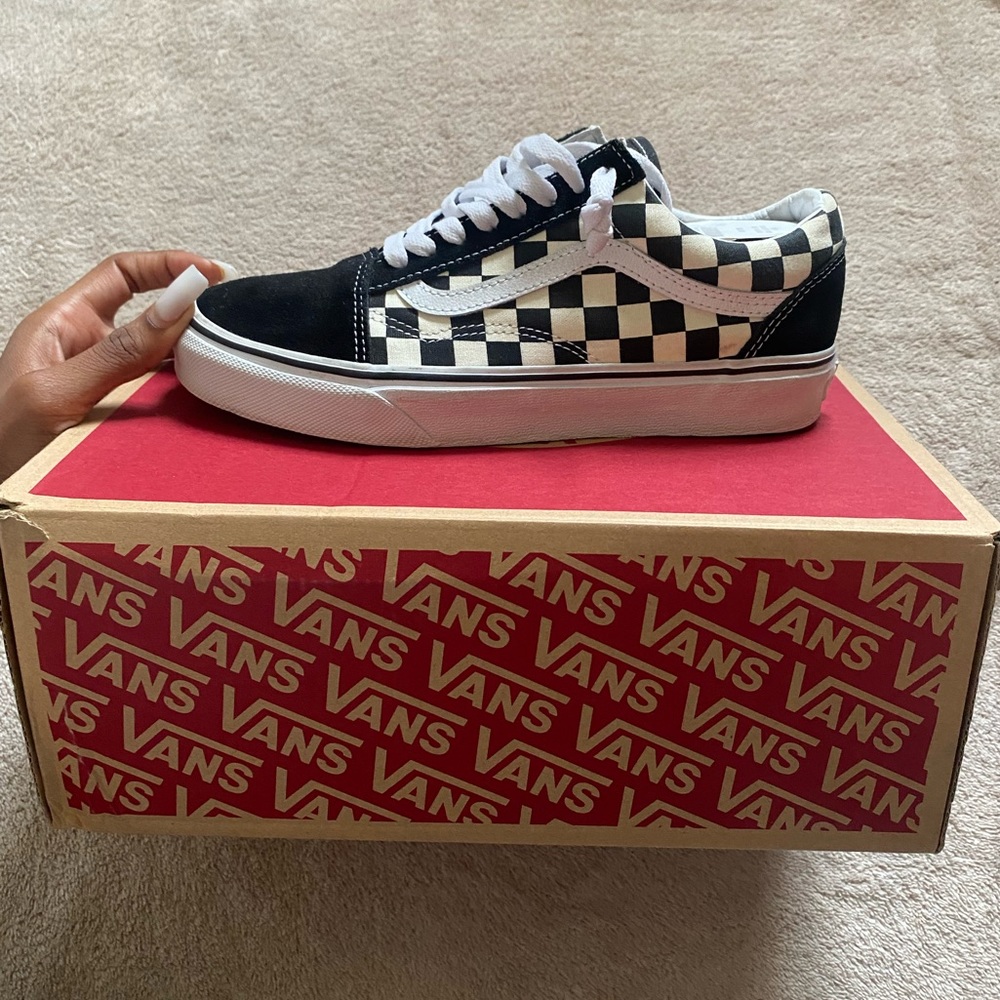 Black/White Checkered Vans